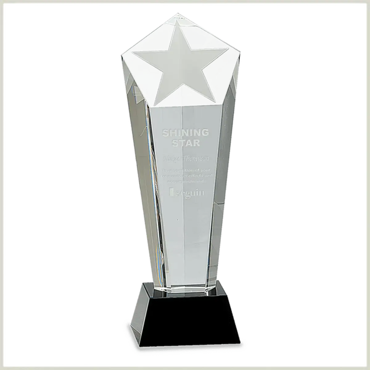 Crystal Star Awards and Paperweights with Custom Engraving Star Paperweight / None / 5" (L) x 5" (H)