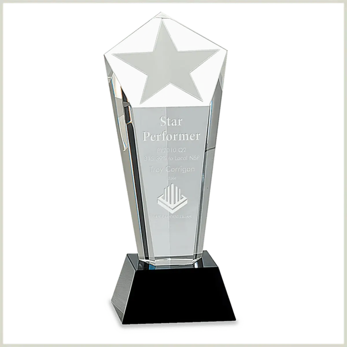 Crystal Star Awards and Paperweights with Custom Engraving Star Paperweight / None / 5" (L) x 5" (H)