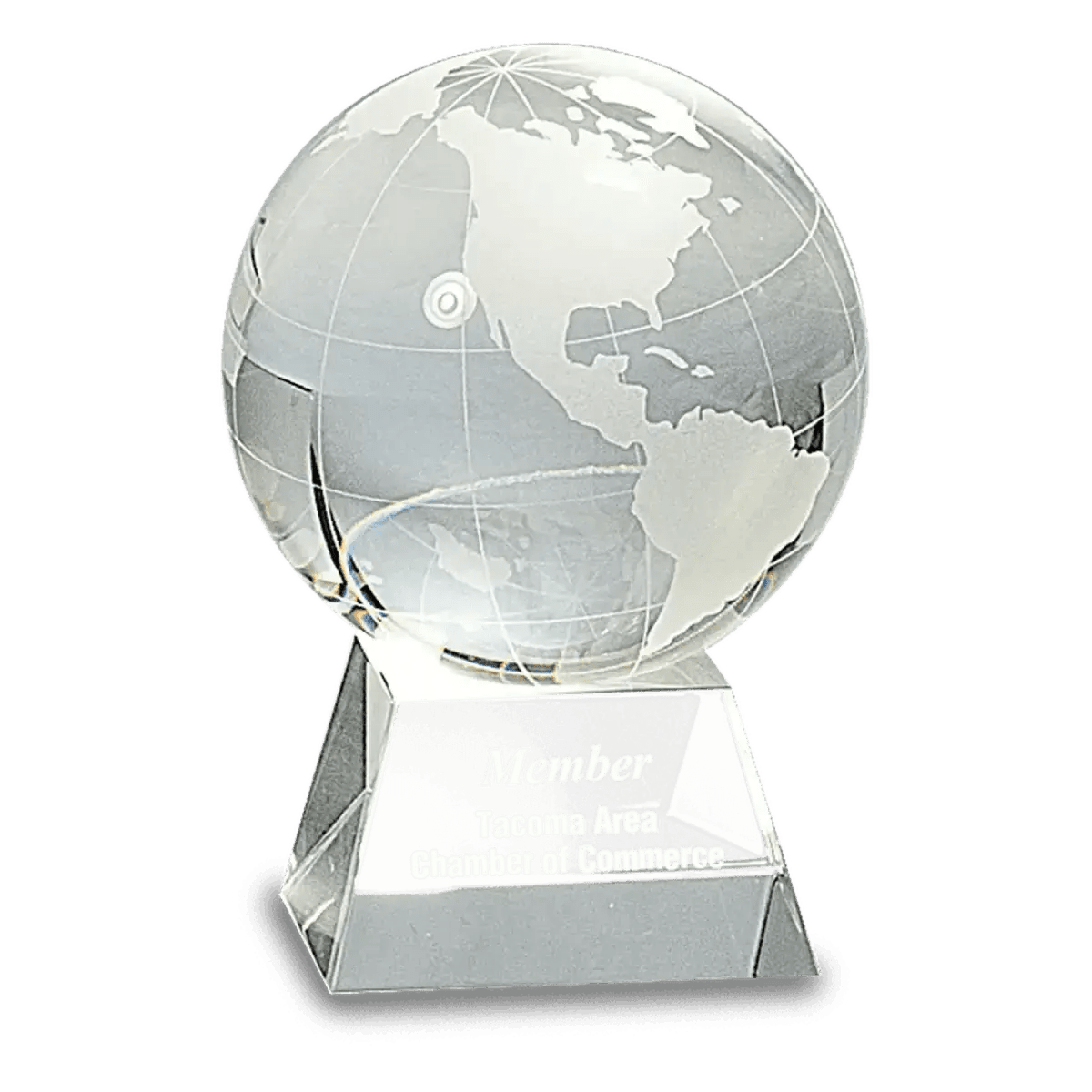 Crystal Globe Awards and Gifts - Globe in Hand