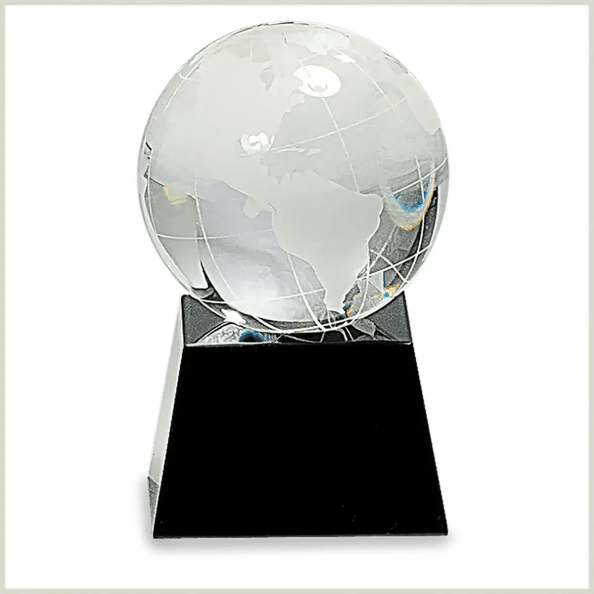 Crystal Globe Awards and Gifts - Globe in Hand