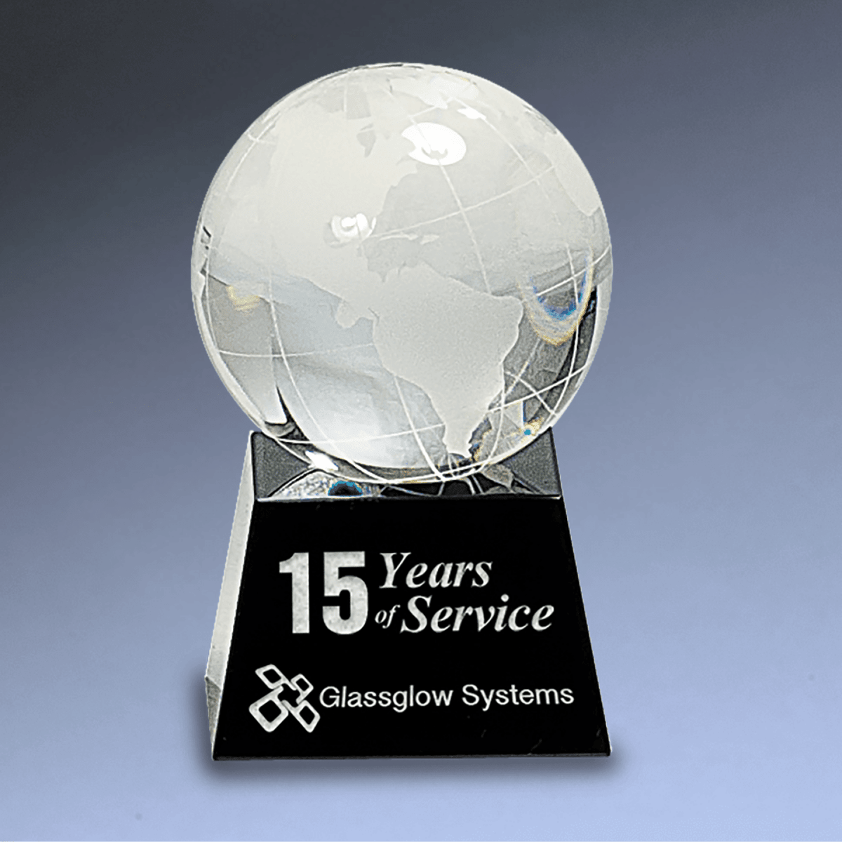 Crystal Globe Awards and Gifts - Recessed Globe on Pedestal Base