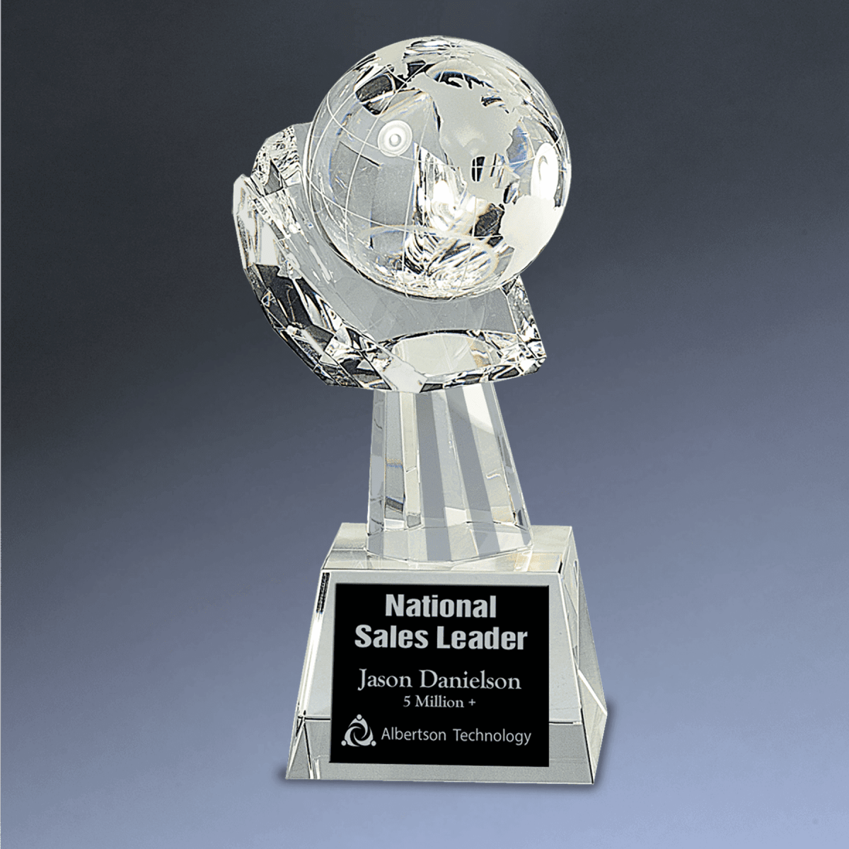 Crystal Globe Awards and Gifts - Globe in Hand