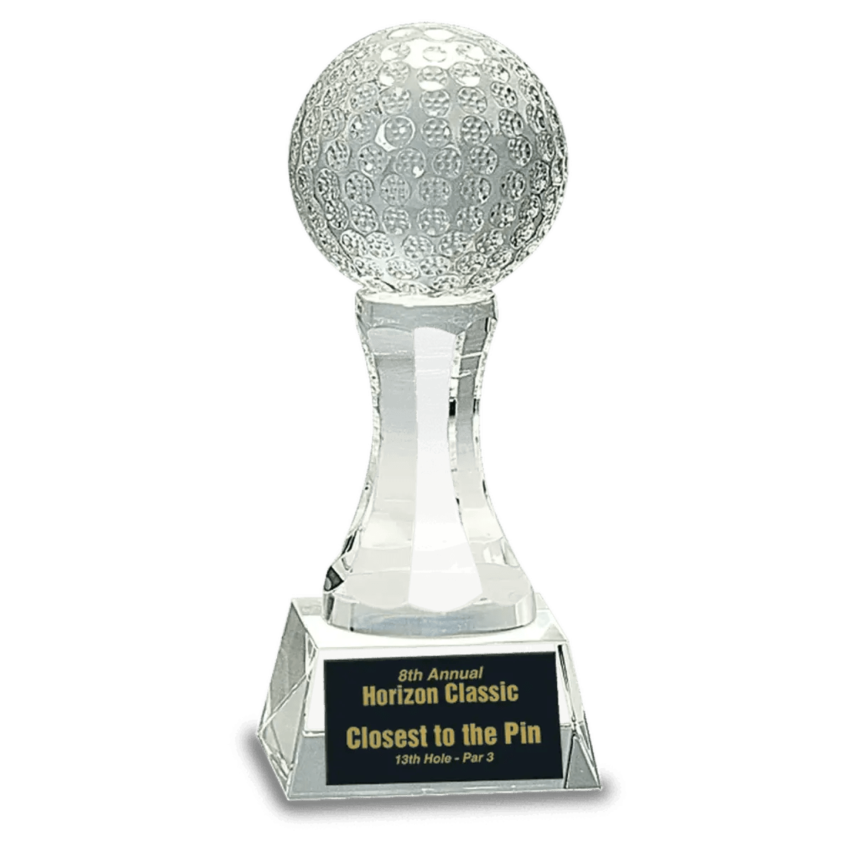 Crystal Golf Awards – Premium Recognition Trophies - 3D Etched Golf Green Scene on Crystal Tablet