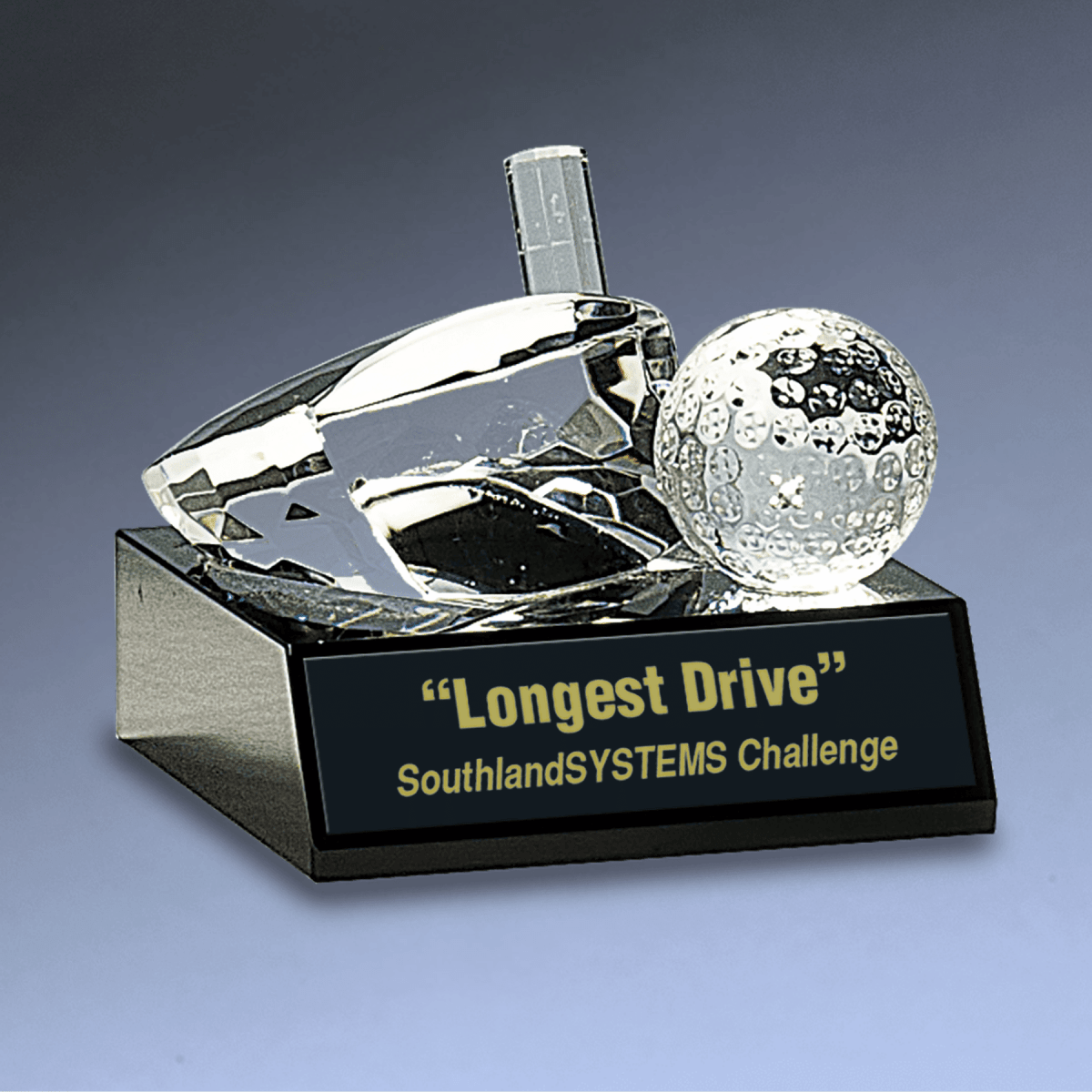 Crystal Golf Awards – Premium Recognition Trophies - Golf Club and Ball