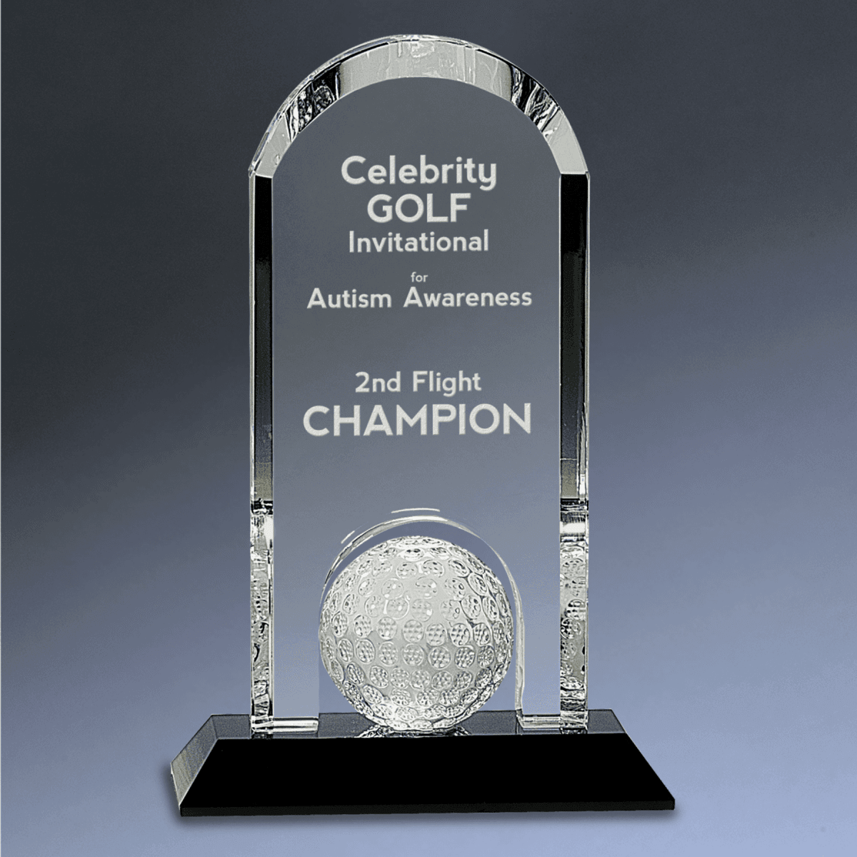 Crystal Golf Awards – Premium Recognition Trophies - Dimpled Golf Ball Paperweight