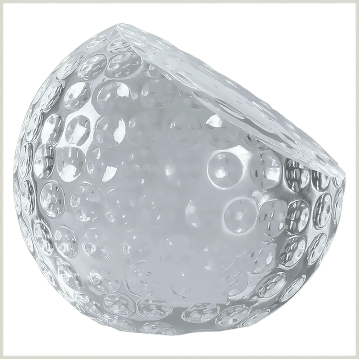 Engraved Crystal Golf Ball Paperweight Crystal / 2 3/8"