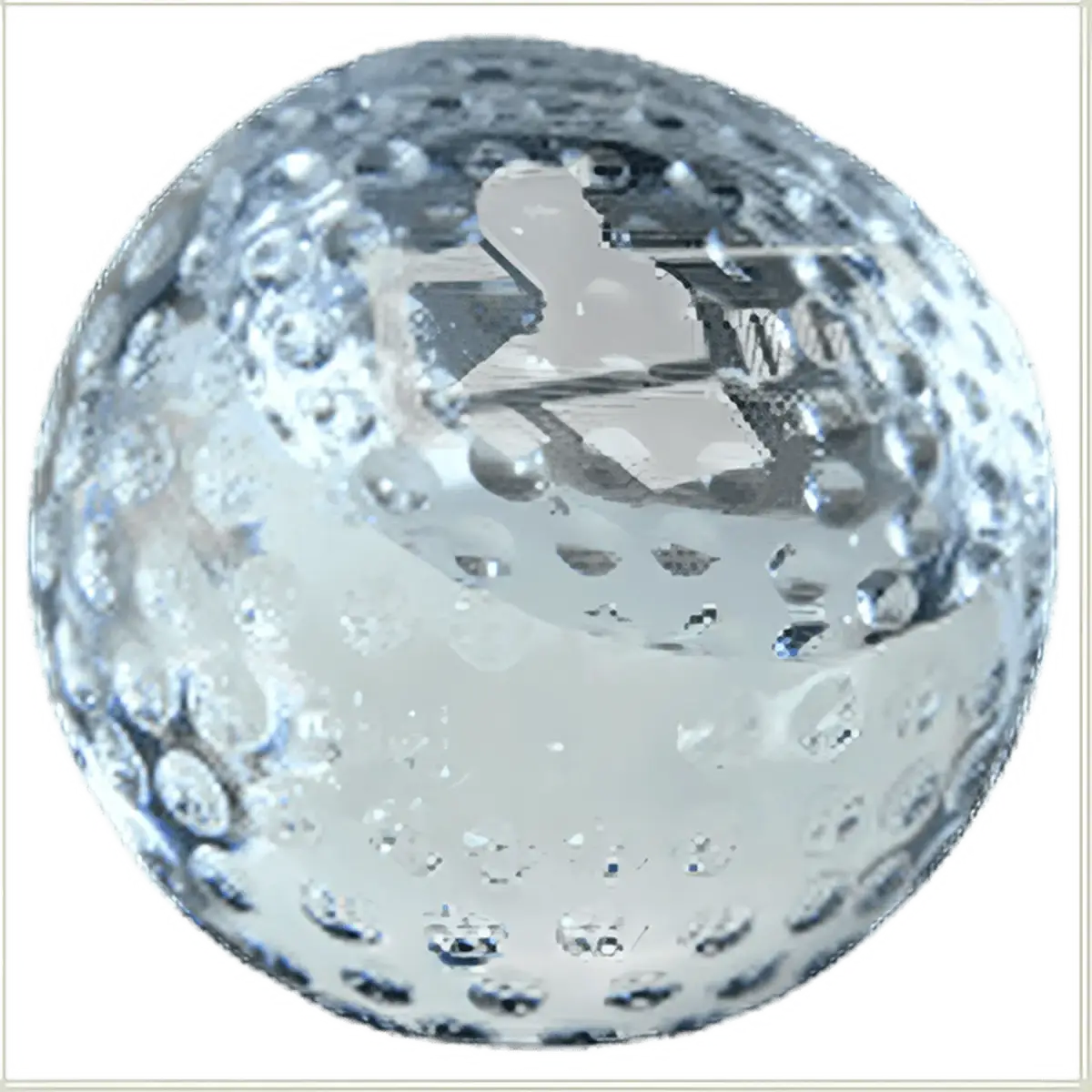 Crystal Golf Awards – Premium Recognition Trophies Dimpled Golf Ball Paperweight / 2 3/8" / None