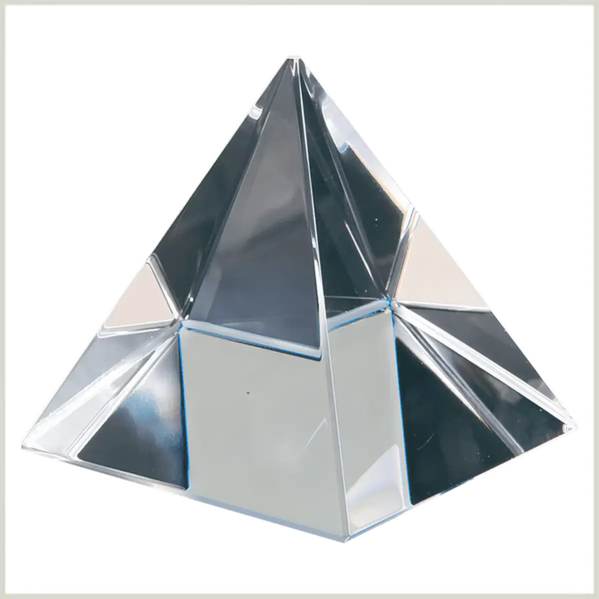Laser Etched Crystal Triangles & Pyramids – For Awards and Recognition Pyramid / Clear Crystal / 2 3/8"