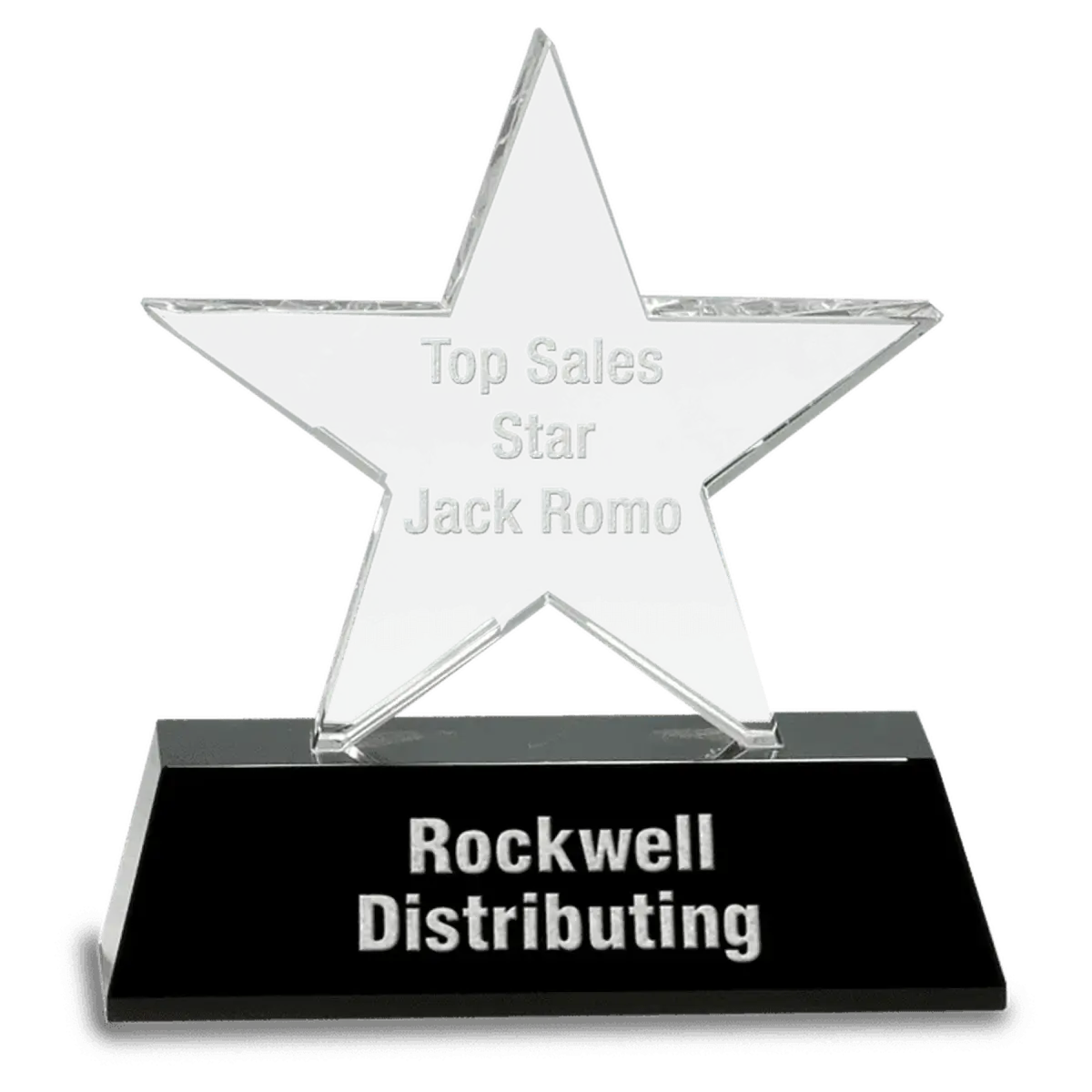 Crystal Star Awards and Paperweights with Custom Engraving Star Paperweight / None / 5" (L) x 5" (H)