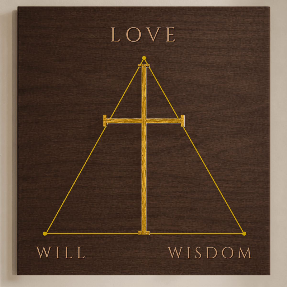 Custom 18" x 18" Wood Layered Cross Wall Hanging -