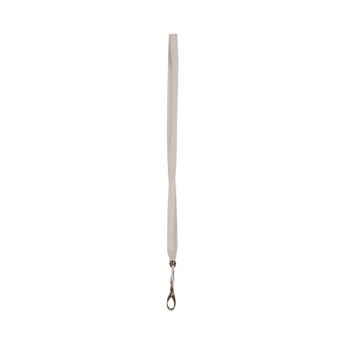 Custom Convention Badge Accessories – Holders, Clips, and Lanyards White Nylon Lanyard (3/8" x 36")