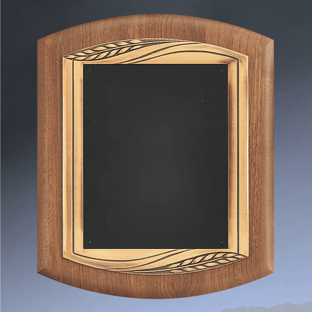 Custom Engraved American Walnut Recognition Plaque with Bronze Frame - 11 1/2" (L) x 14" (H)