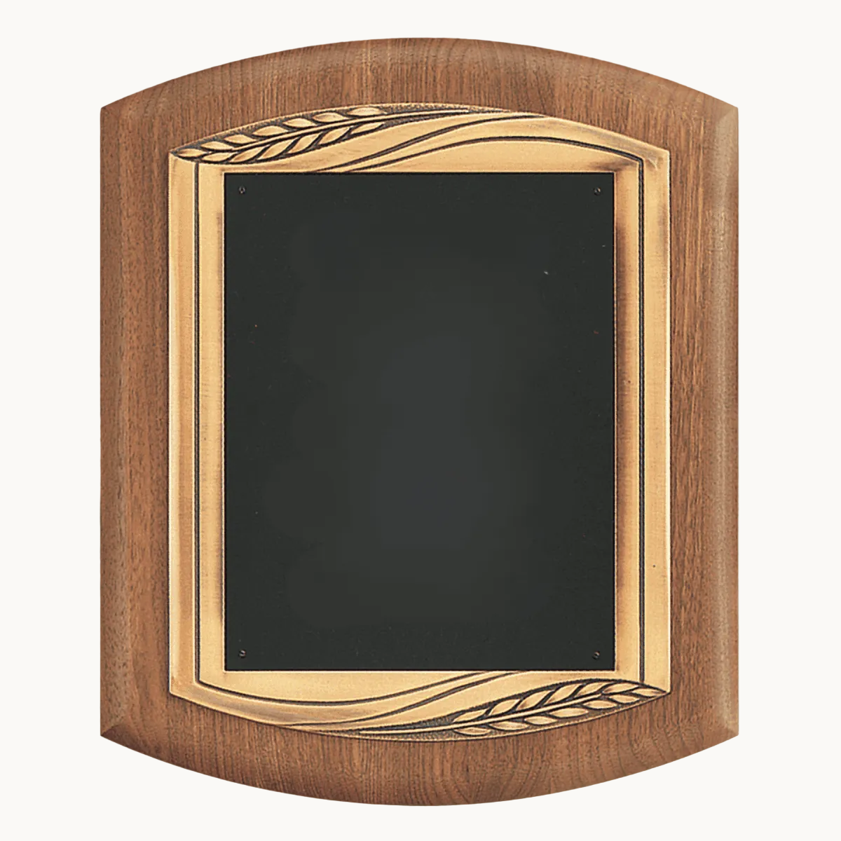 Custom Engraved American Walnut Recognition Plaque with Bronze Frame - 11 1/2" (L) x 14" (H)