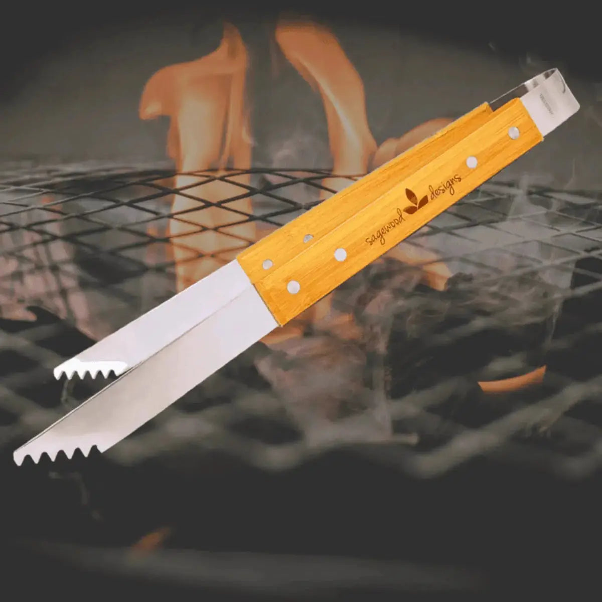 Custom Engraved Bamboo Barbeque Utensils Fork / 16 1/4" / Bamboo