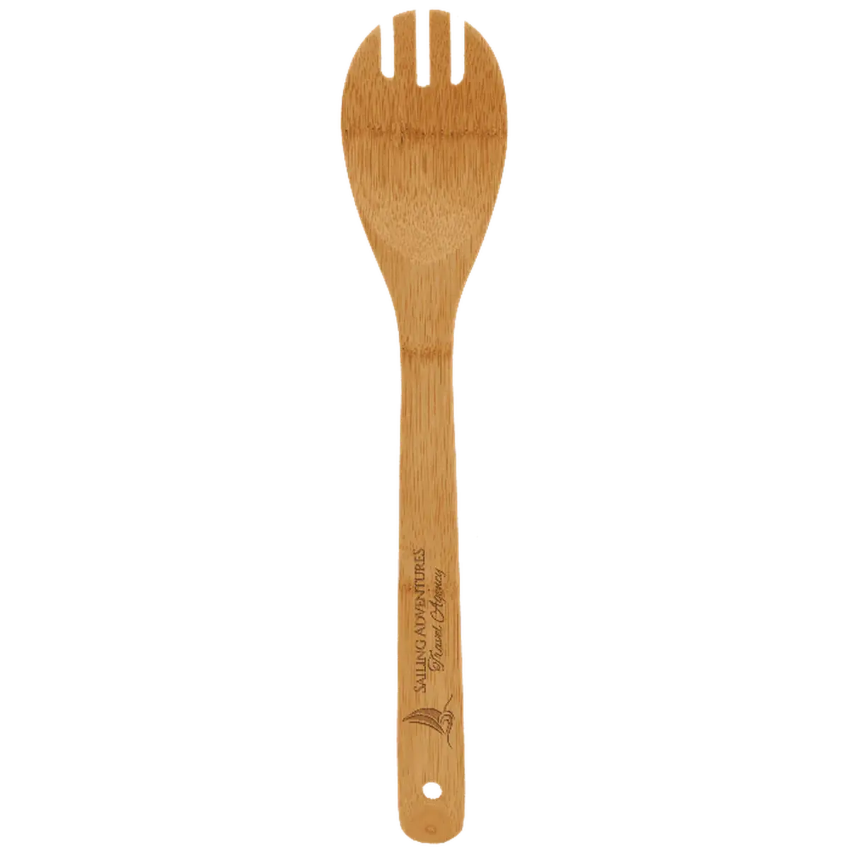 Personalized Bamboo Kitchen Utensils - Ideal Gift for Cooking Enthusiasts Salad Spork / 12" / Bamboo