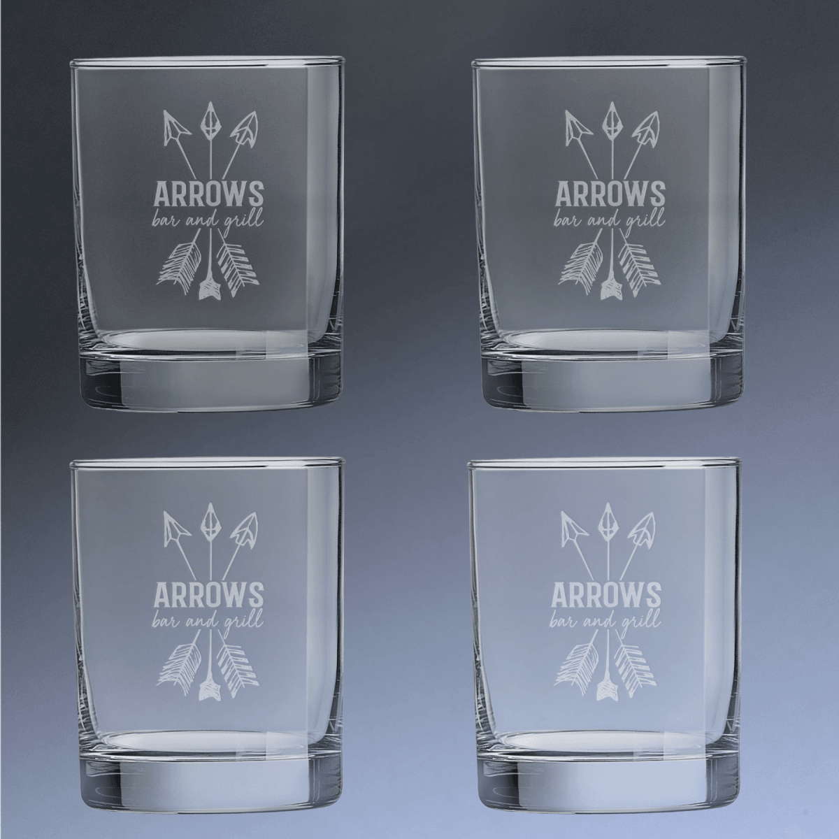 Custom Engraved Double Old Fashioned Glass – Square & Rounded Styles - Square