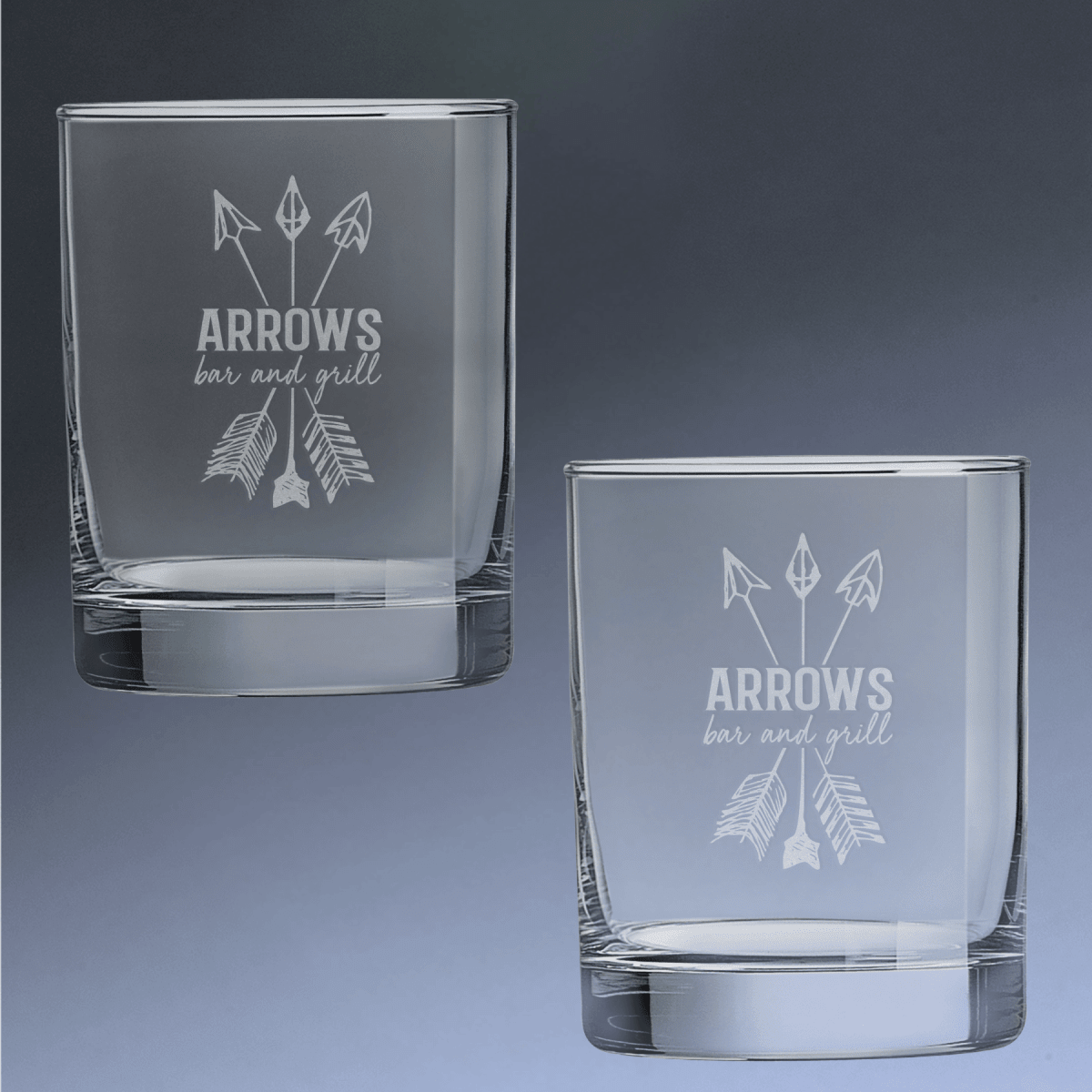 Custom Engraved Double Old Fashioned Glass – Square & Rounded Styles - Square