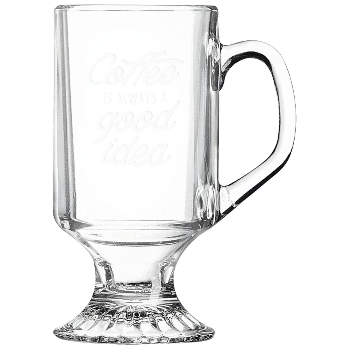 Personalized Polar Camel Glass Coffee Mugs - Custom Engraved Drinkware 10 oz. / Footed / Single