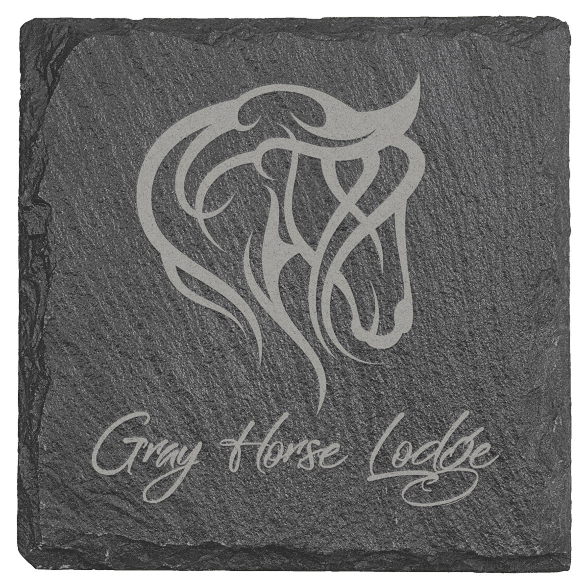 Personalized Slate Coasters and Trivets with Custom Engraving Single Slate Coaster / 4" x 4" / Square