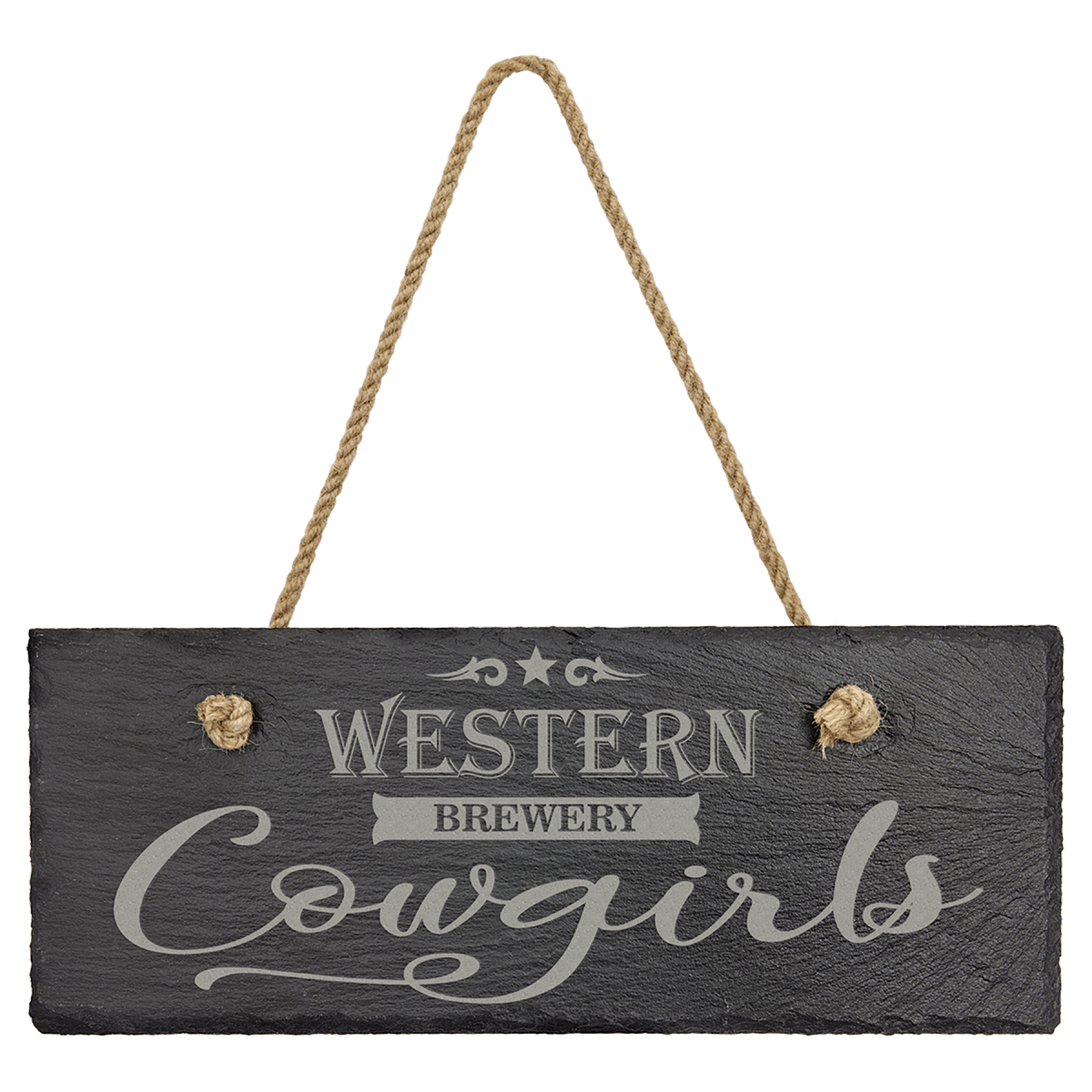 Custom Engraved Slate Signs – Hanging Rustic Decor for Home or Business - Rectangle