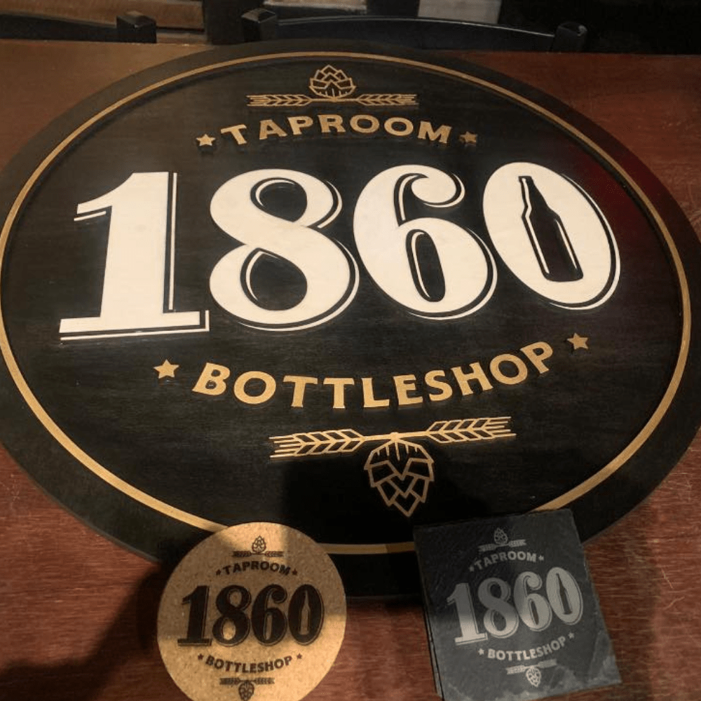 Custom Round Wood Wall Signs - Wall Decor For Monograms & Logos Monogram / Gray with Black and White Trim / 24"