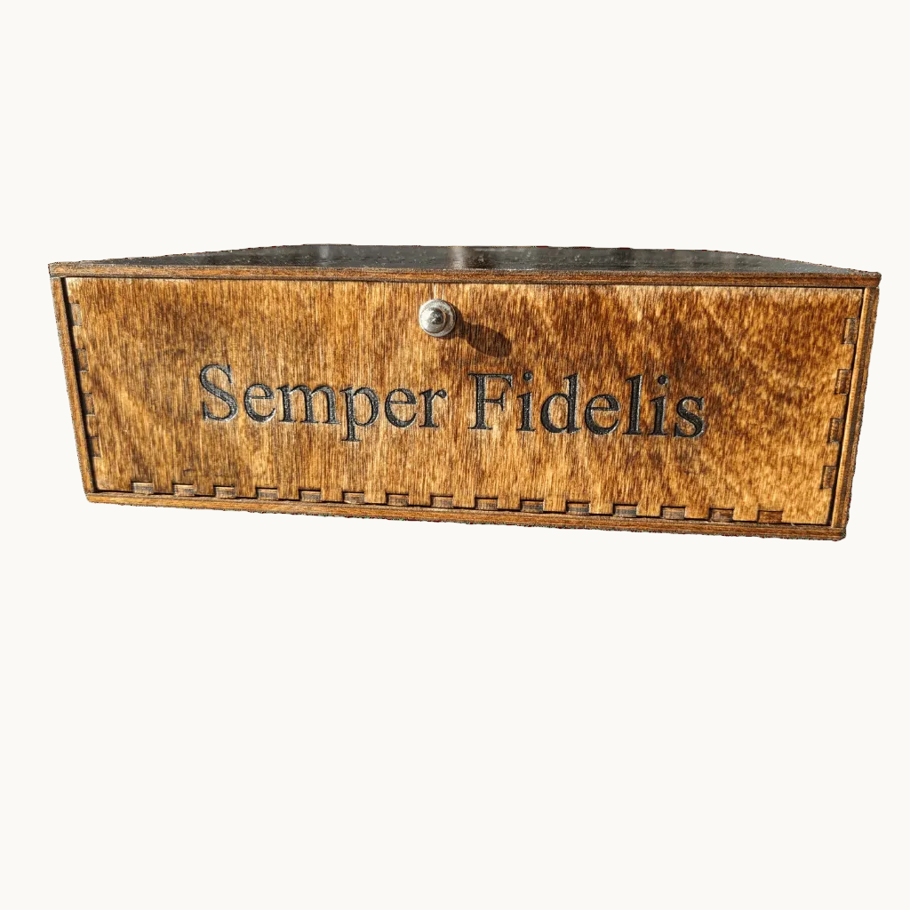 Custom Wood Keepsake Box for Milestones and Awards - 8" x 8" x 2.5"