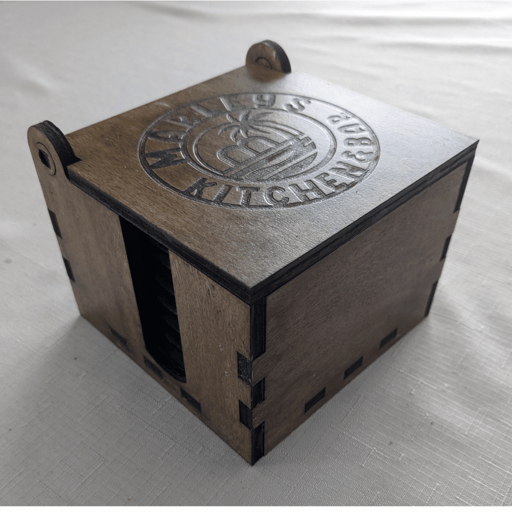 Custom Wood Keepsake Gift Box for Awards & Memorials - Walnut