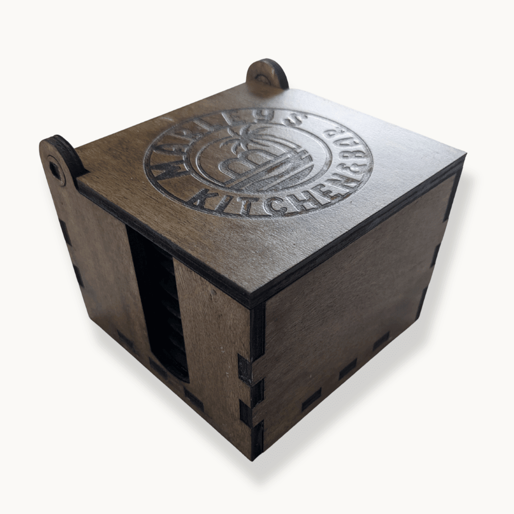 Custom Wood Keepsake Gift Box for Awards & Memorials - Walnut