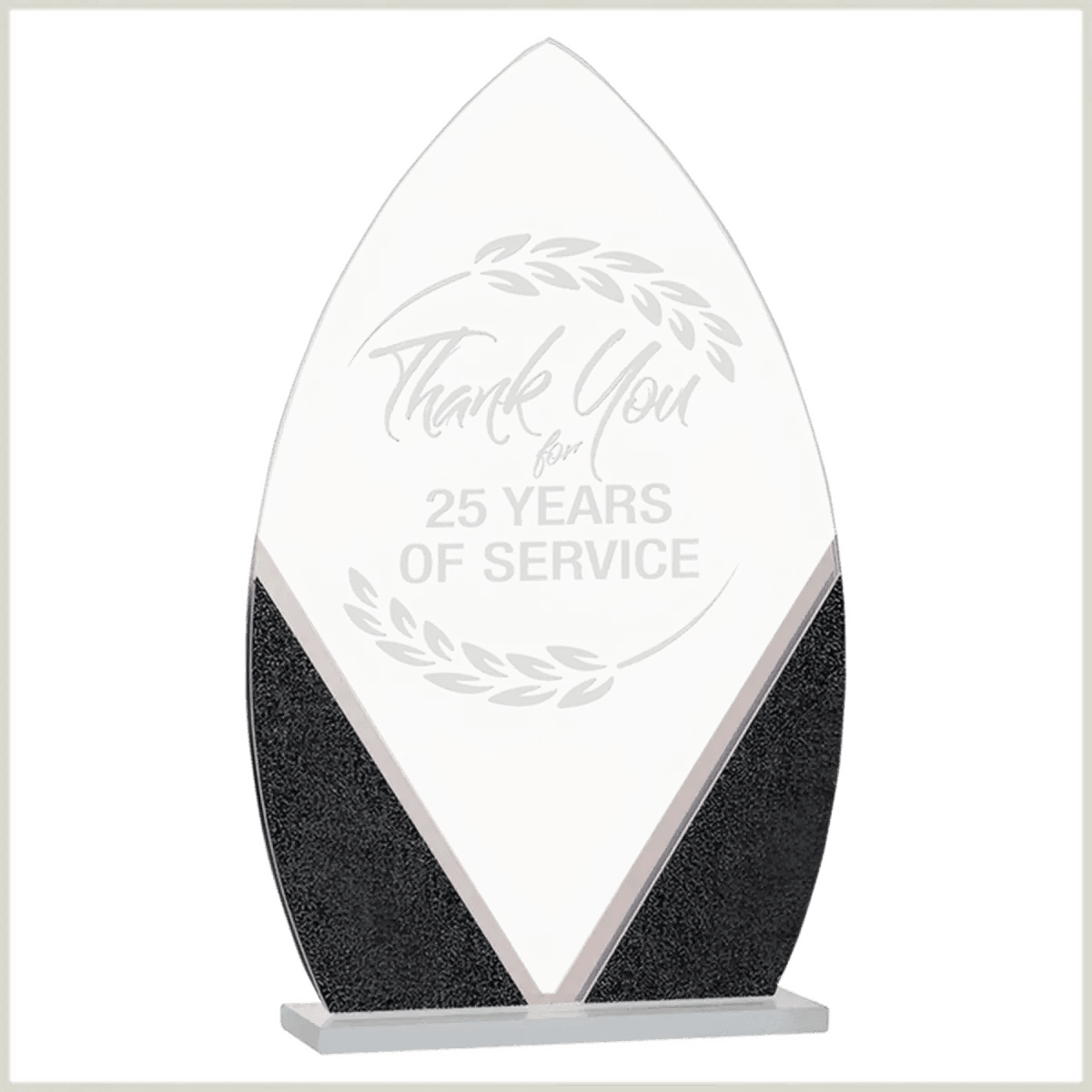 Designer Glass Awards – Personalized Art Deco - Inspired Recognition - Diamond