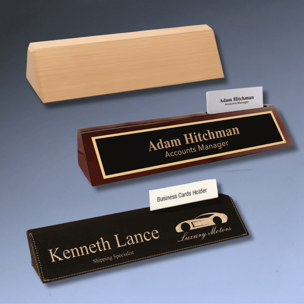 Desk Wedges (Brass Plates Optional) - Red Alder