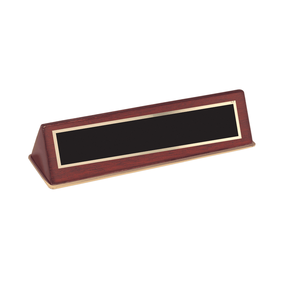 Desk Wedges (Brass Plates Optional) - Rosewood Piano Finish