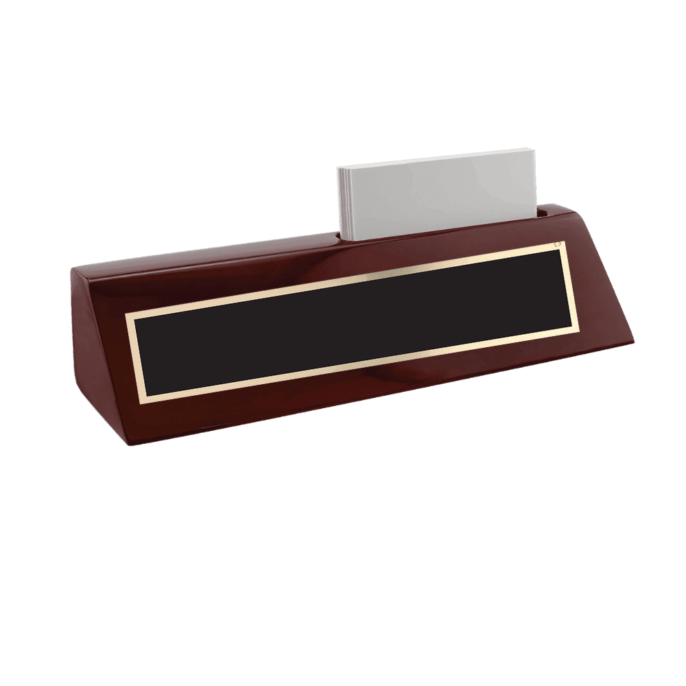 Desk Wedges (Brass Plates Optional) - Rosewood Piano Finish