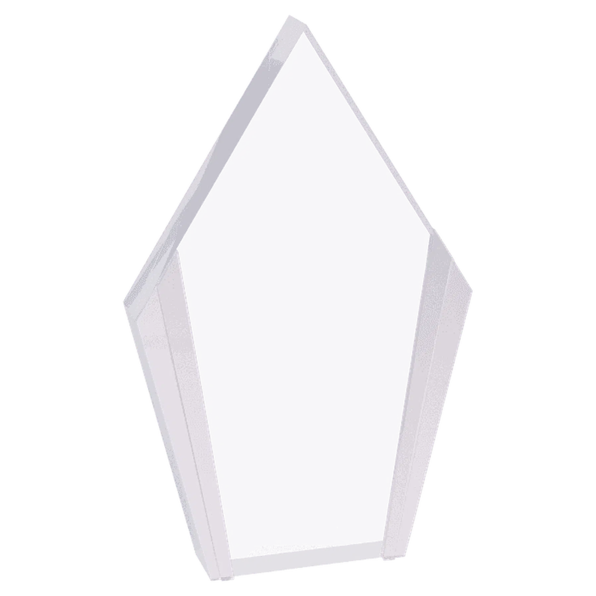 Diamond Edge Acrylic Awards with Blue, Gold or Silver Accents Clear / 4 3/4" x 7 1/2"