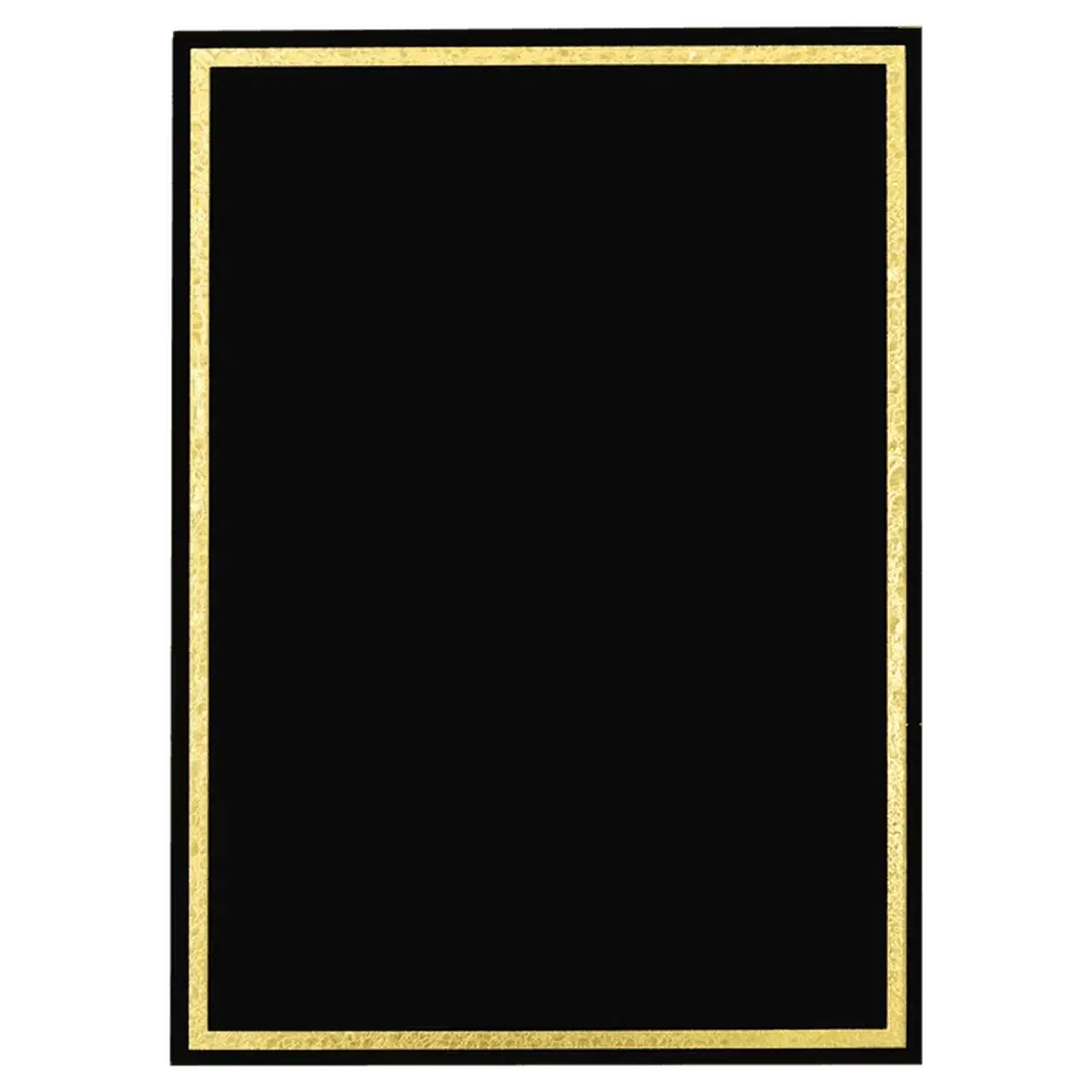 Engraved Florentine Brass Plated Plaque Plate (Black, Red, Blue) Black / Frame / 3" x 5"