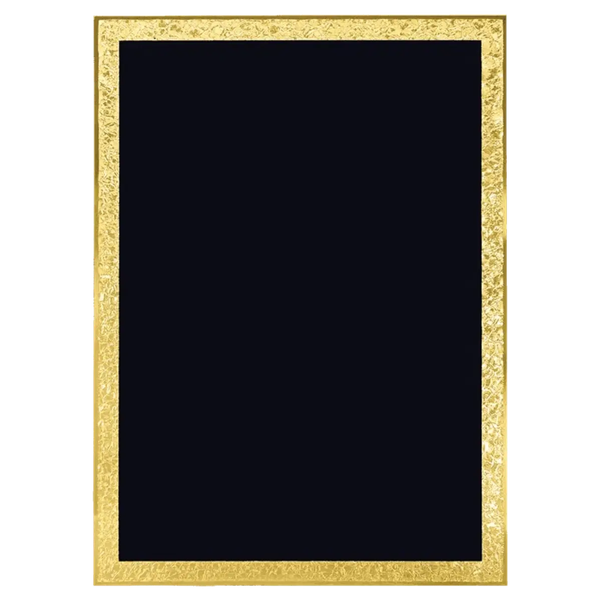 Engraved Florentine Brass Plated Plaque Plate (Black, Red, Blue) Black / Border / 3" x 5"