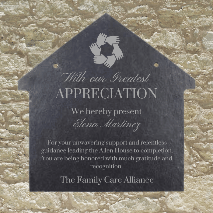 Engraved House - Shaped Slate Plaques - Customizable Welcome Signs - 8" x 8"