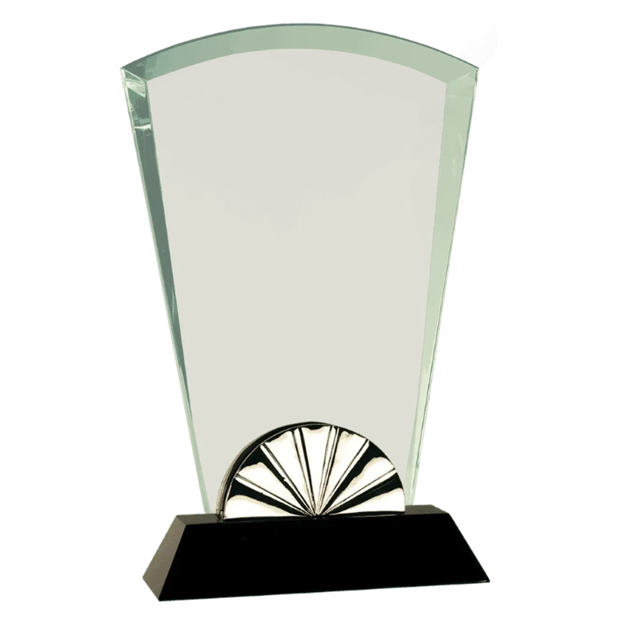 Horizon Glass Awards with Silver Accents and Custom Engraving Diamond / 9"