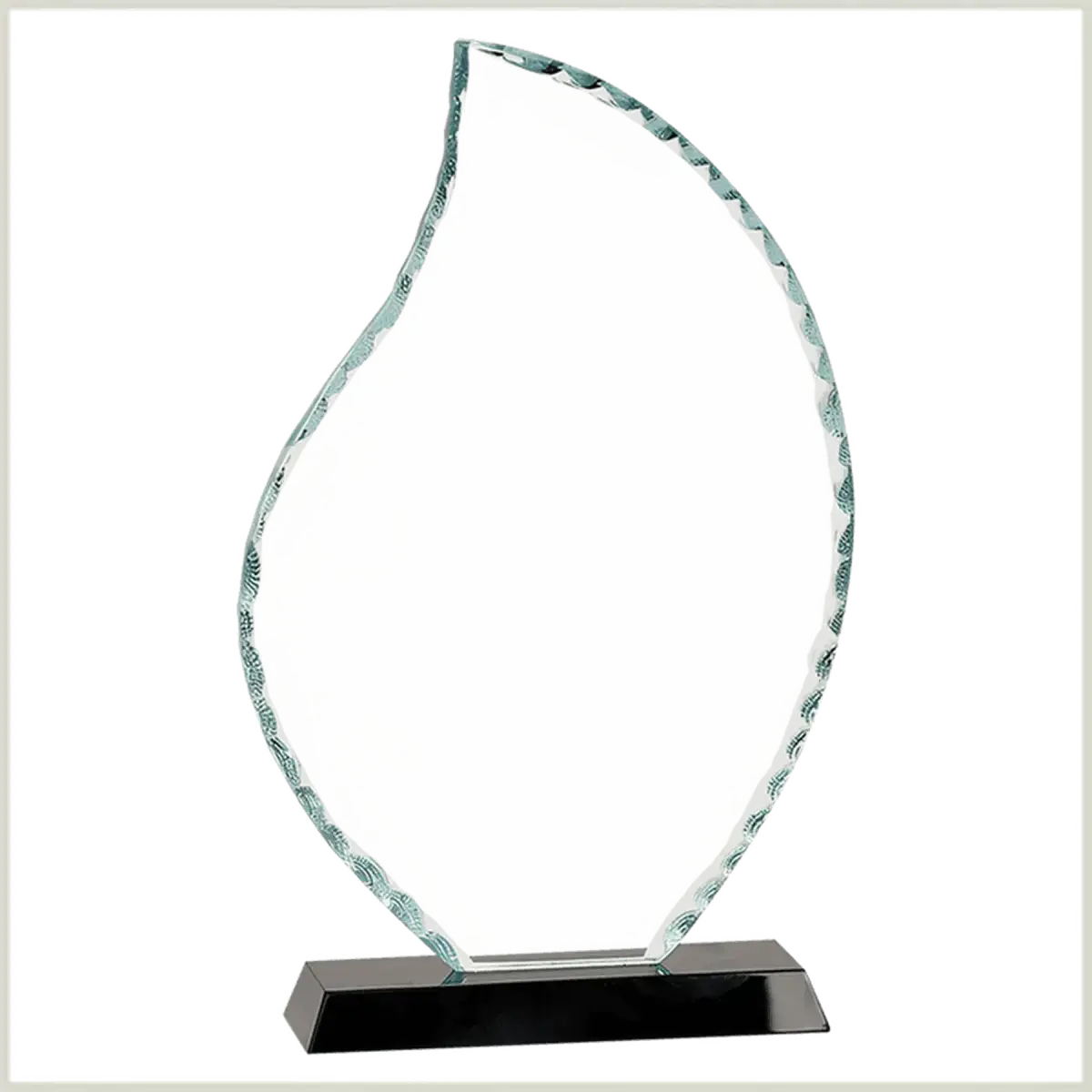 Scalloped Facet Glass Awards with Custom Engraving Round / 5"