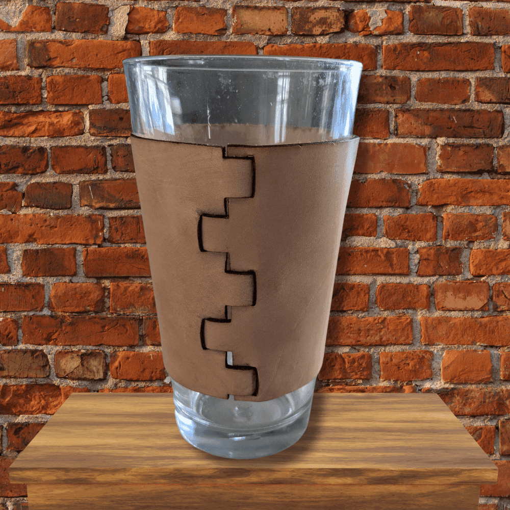 Genuine Leather Hand-Crafted 1860 Pint Sleeve (Personalization Options Available) Classic Logo