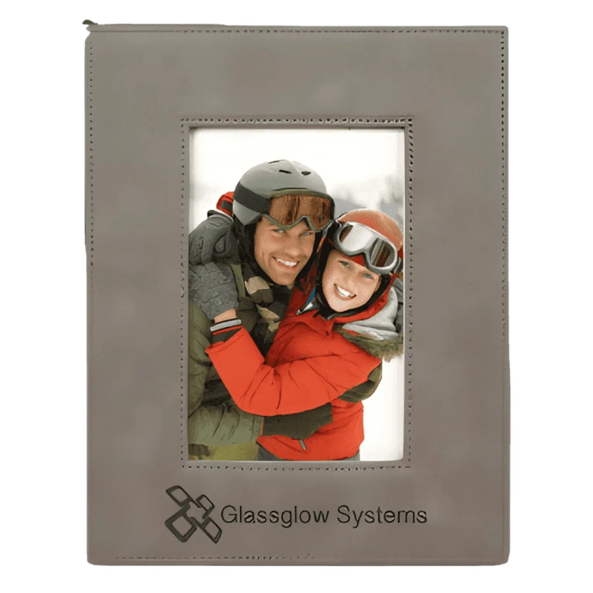 Gray Leatherette Frame (Various Sizes) 4" x 6"