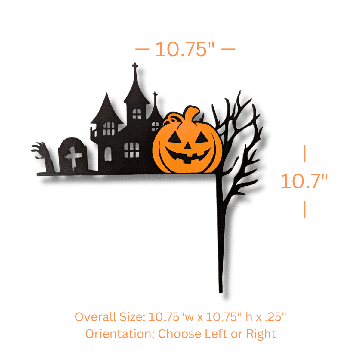Halloween Corner Door Accent – Hand-Painted Door Signs Happy Halloween Pumpkin / 9" x 13"