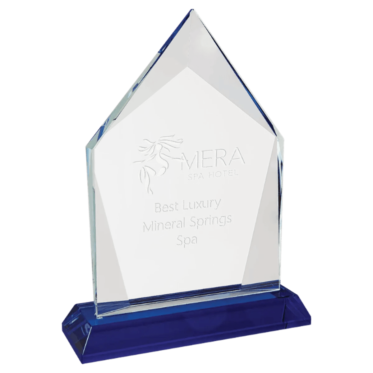 Halo Glass Awards - Custom Engraved Diamond & Oval Glass - Oval