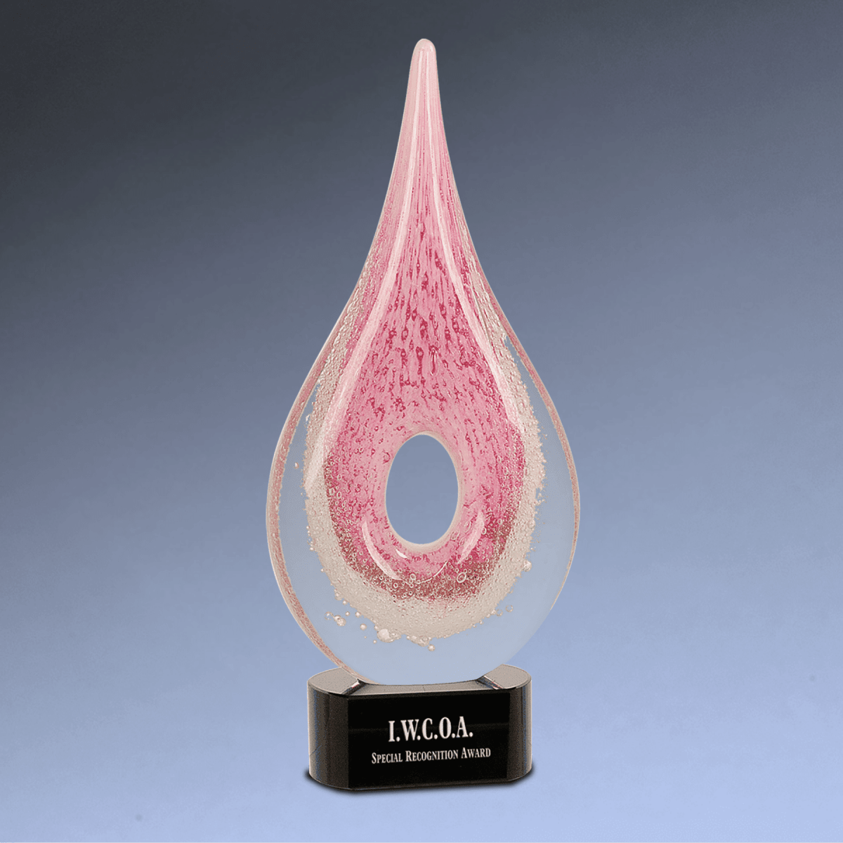 Hand - Blown Art Glass Award Sculptures for Recognition and Decor - Window Raindrop Art Glass