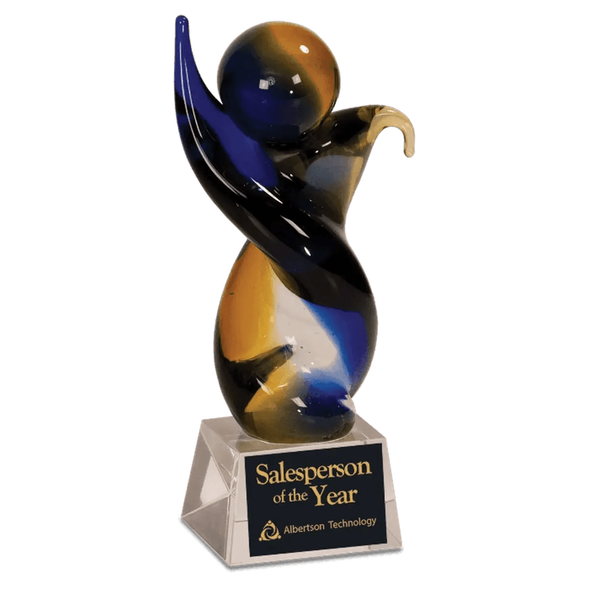Hand - Blown Art Glass Award Sculptures for Recognition and Decor - Apple Art Glass