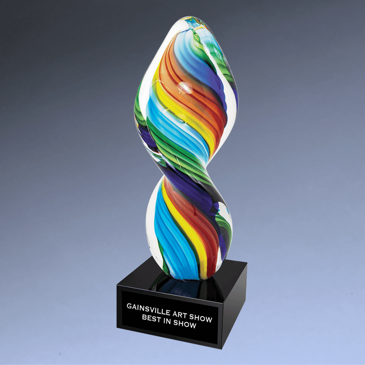 Hand - Blown Art Glass Award Sculptures for Recognition and Decor - Twist Art Glass