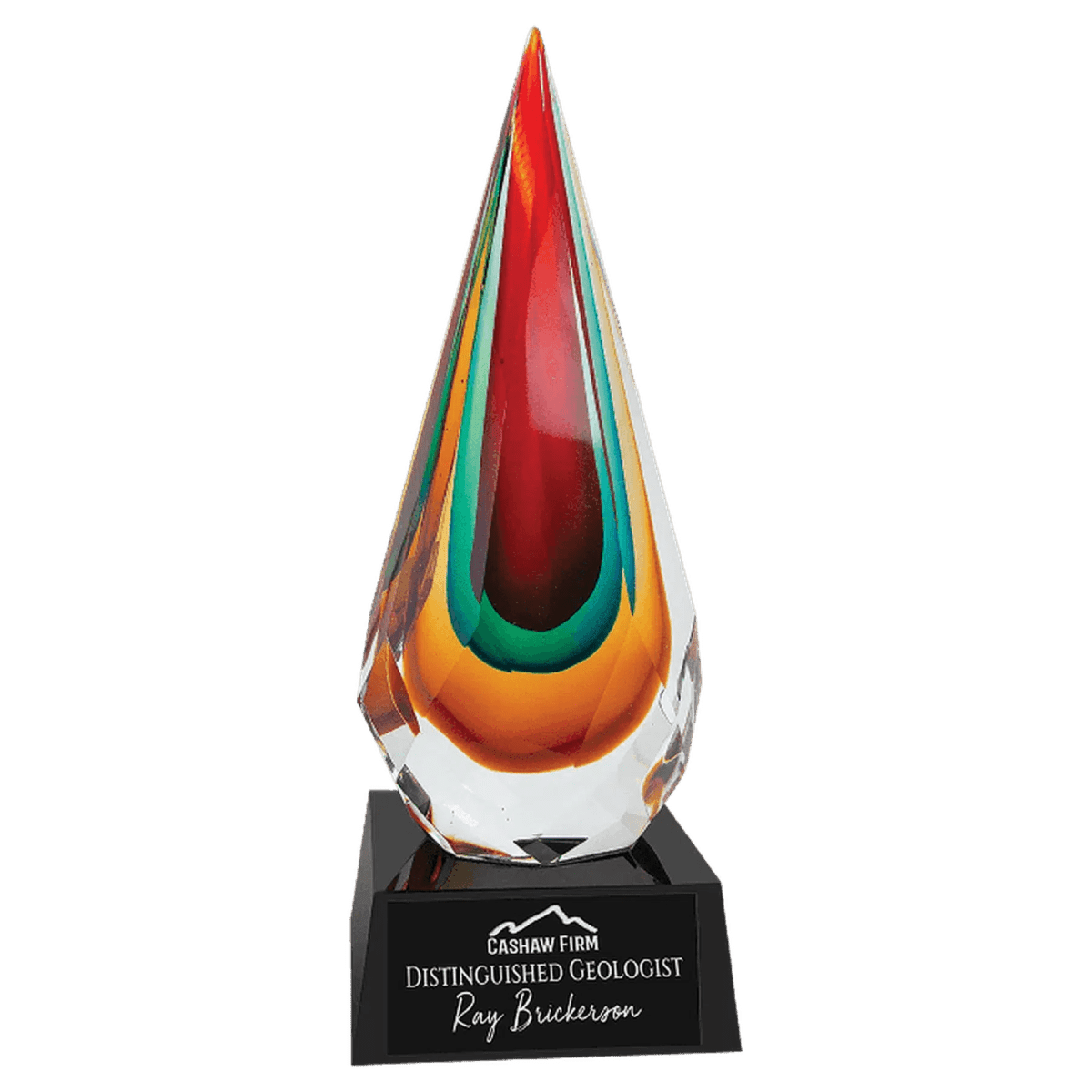 Hand - Blown Art Glass Award Sculptures for Recognition and Decor - Apple Art Glass
