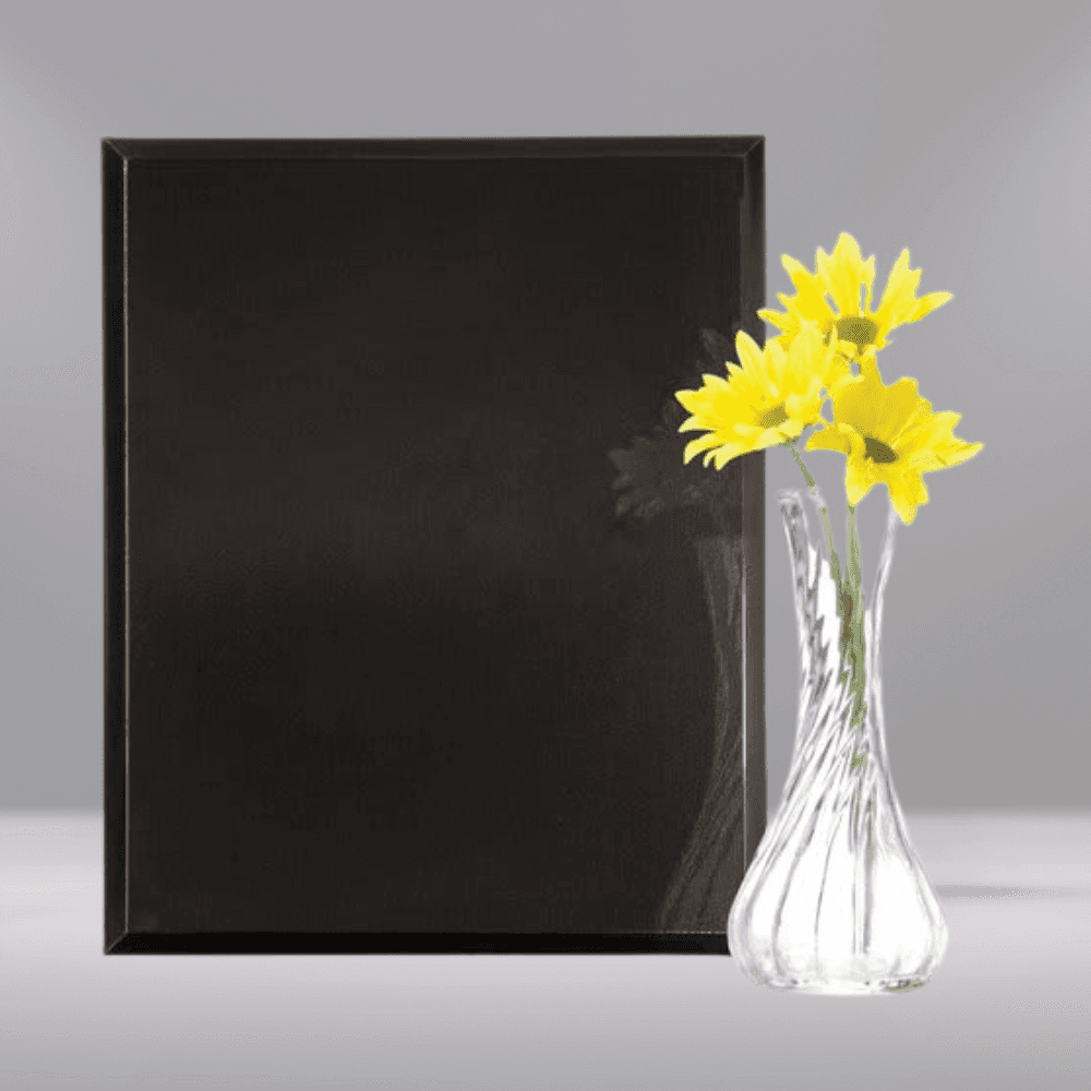 High Gloss Plaque Boards | Customize with Plate or Photo Frame - Black Piano Finish