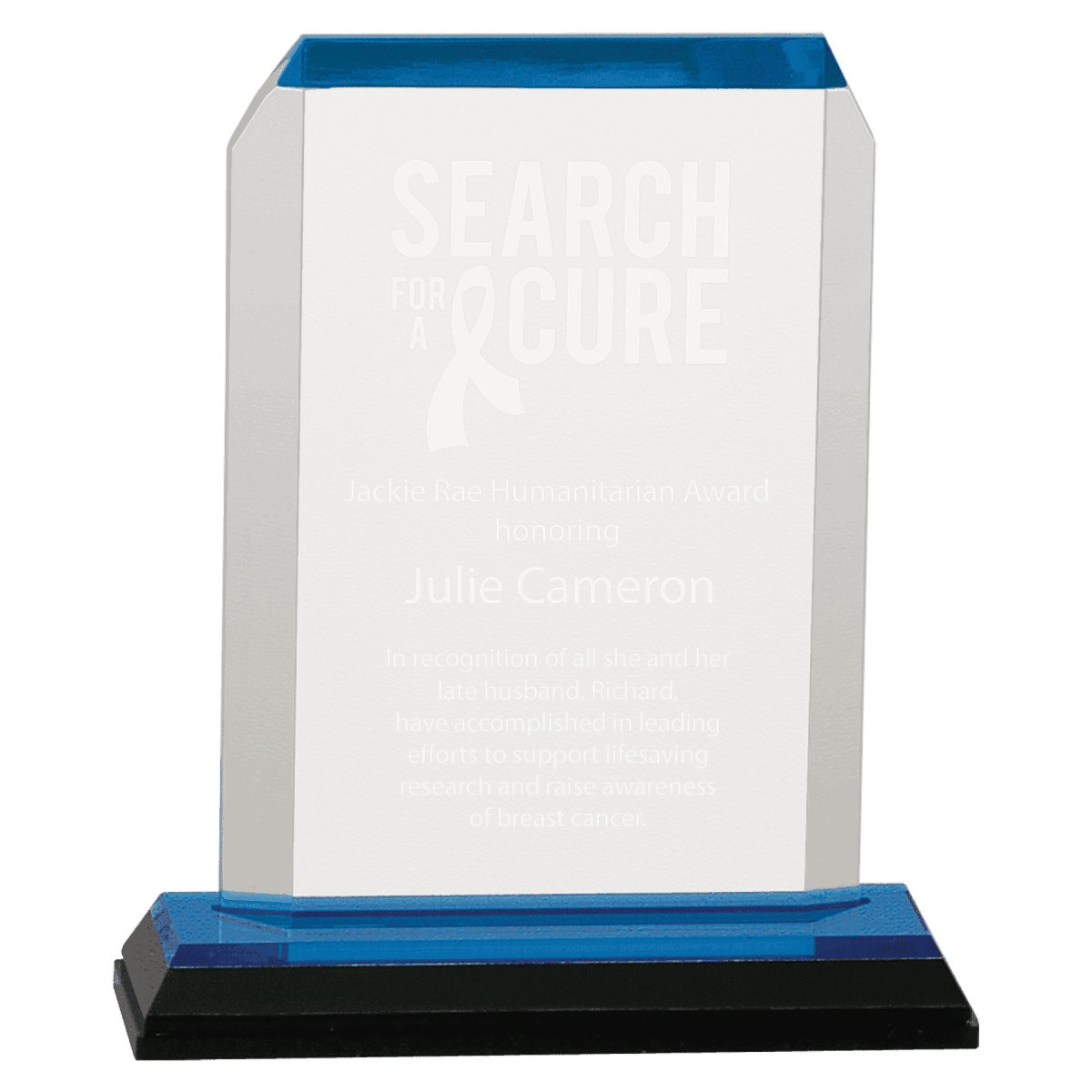 Impress Acrylic Awards with Color Mirror Base - Clipped Corners