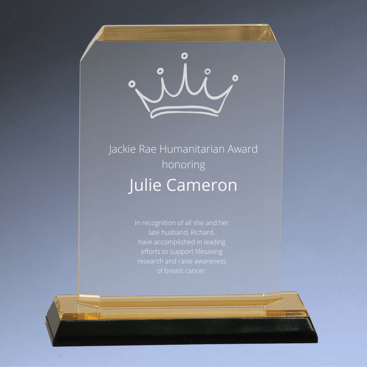 Impress Acrylic Awards with Color Mirror Base - Clipped Corners