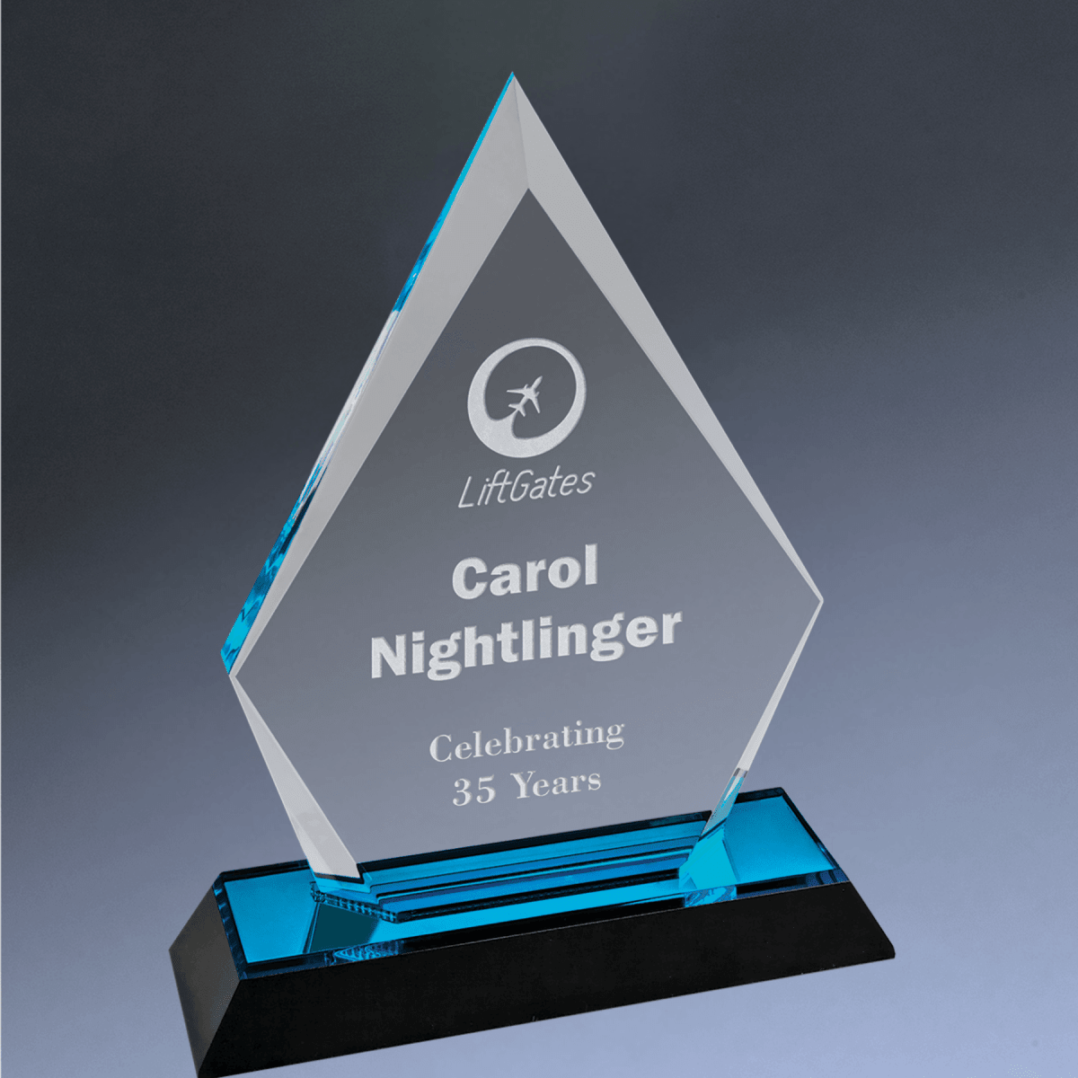 Impress Acrylic Awards with Color Mirror Base - Arrow Point